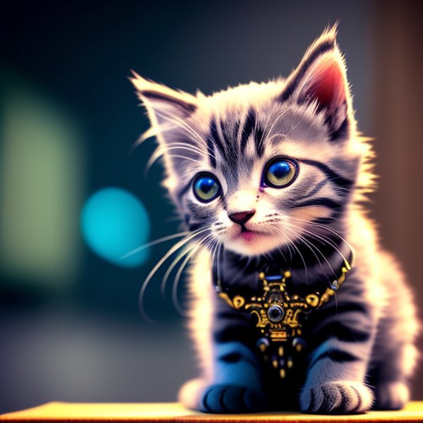 00139 1620582970 a cute kitten made out of metal cyborg cyberpunk style intricate details hdr intricate details hyperdetailed cine